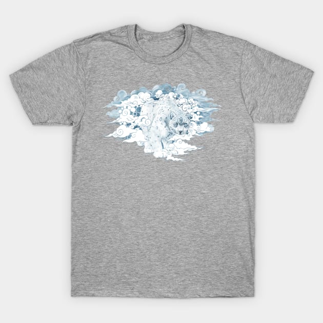 clouded snow leopard illustration T-Shirt by SFDesignstudio